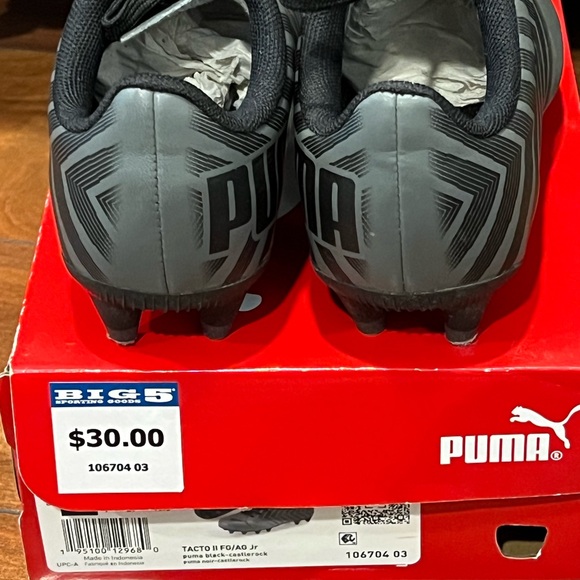 Puma Tacto II FG/AG Soccer Cleats | 10 | Unisex | Black Castlerock | Preowned - Picture 7 of 8